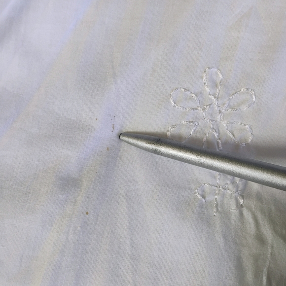 Metro Wear Floral Embroidered Flowy Midi Skirt White Cottage Boho Plus Size 3X - Picture 9 of 14